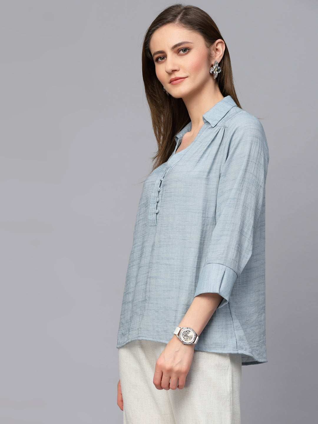 Gipsy Sage Textured Cotton Tunic