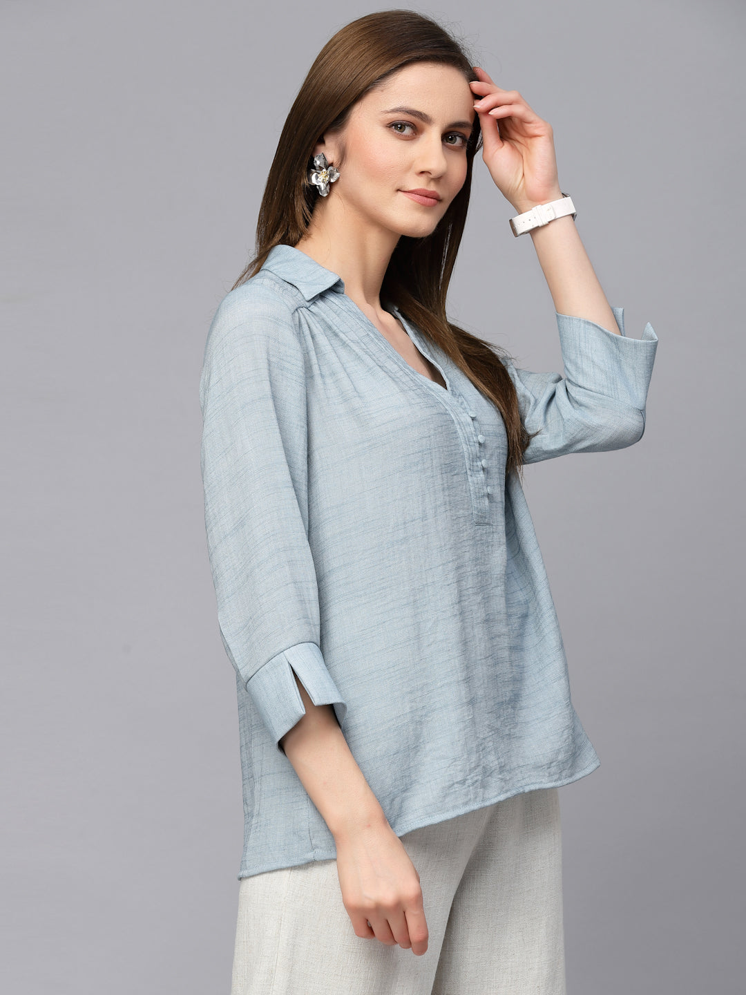 Gipsy Sage Textured Cotton Tunic