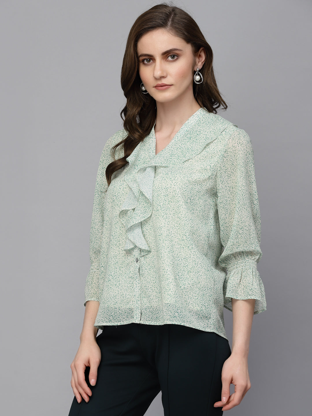 Gipsy Lime Green Georgette Tunic