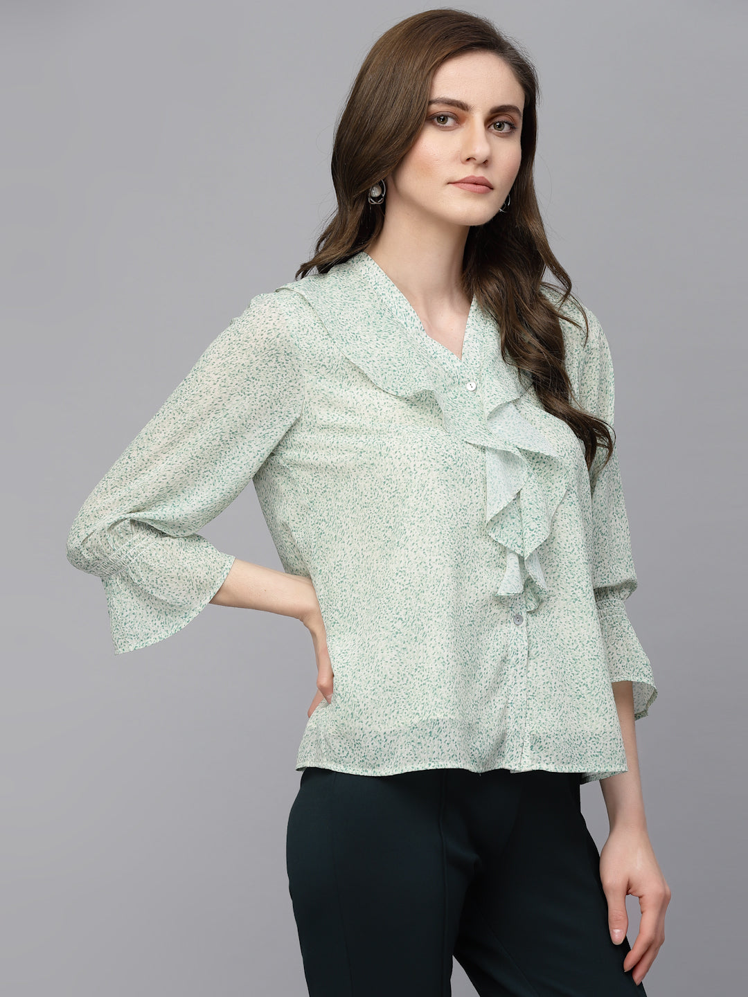 Gipsy Lime Green Georgette Tunic