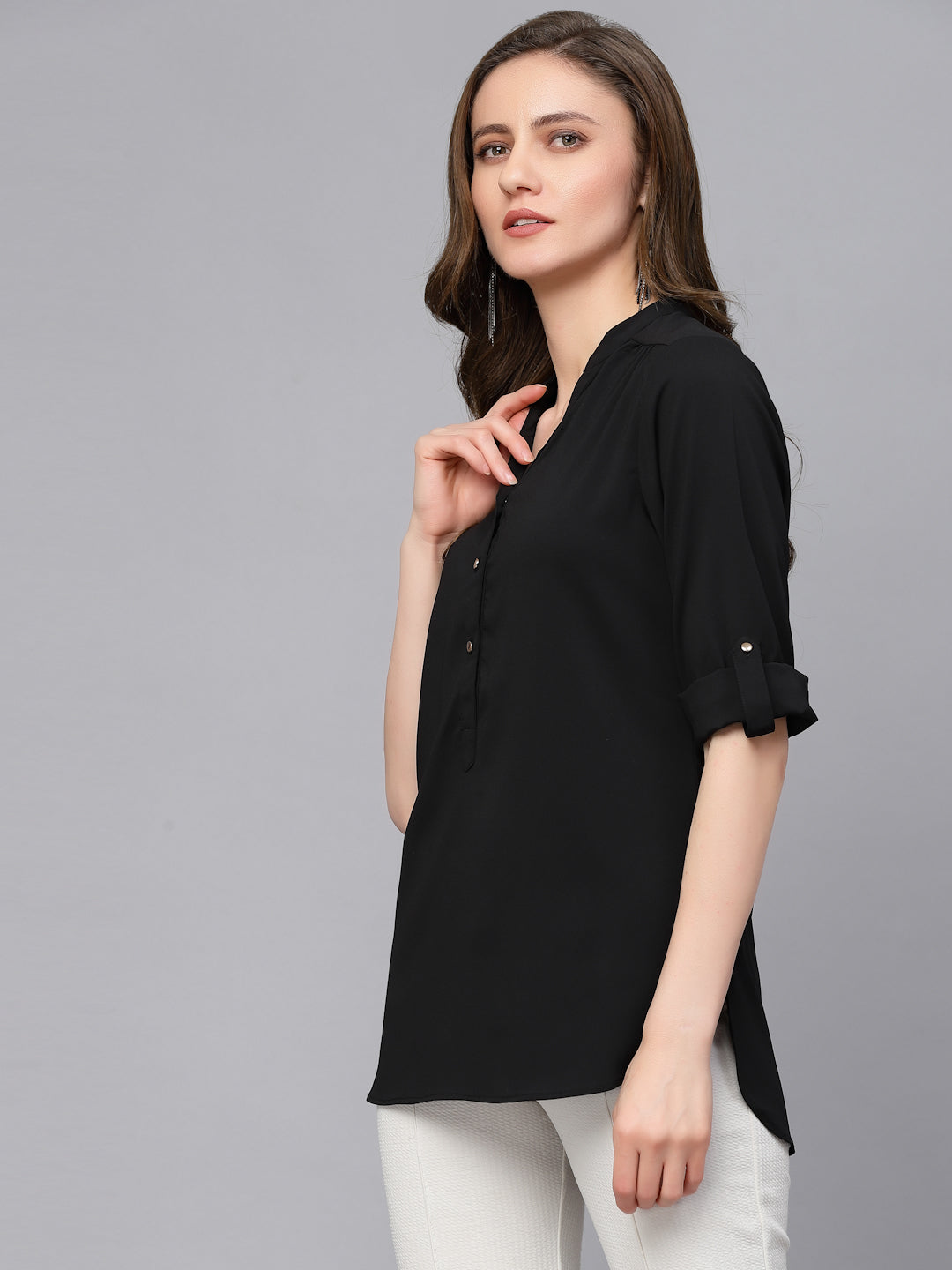 Gipsy Black Georgette Tunic