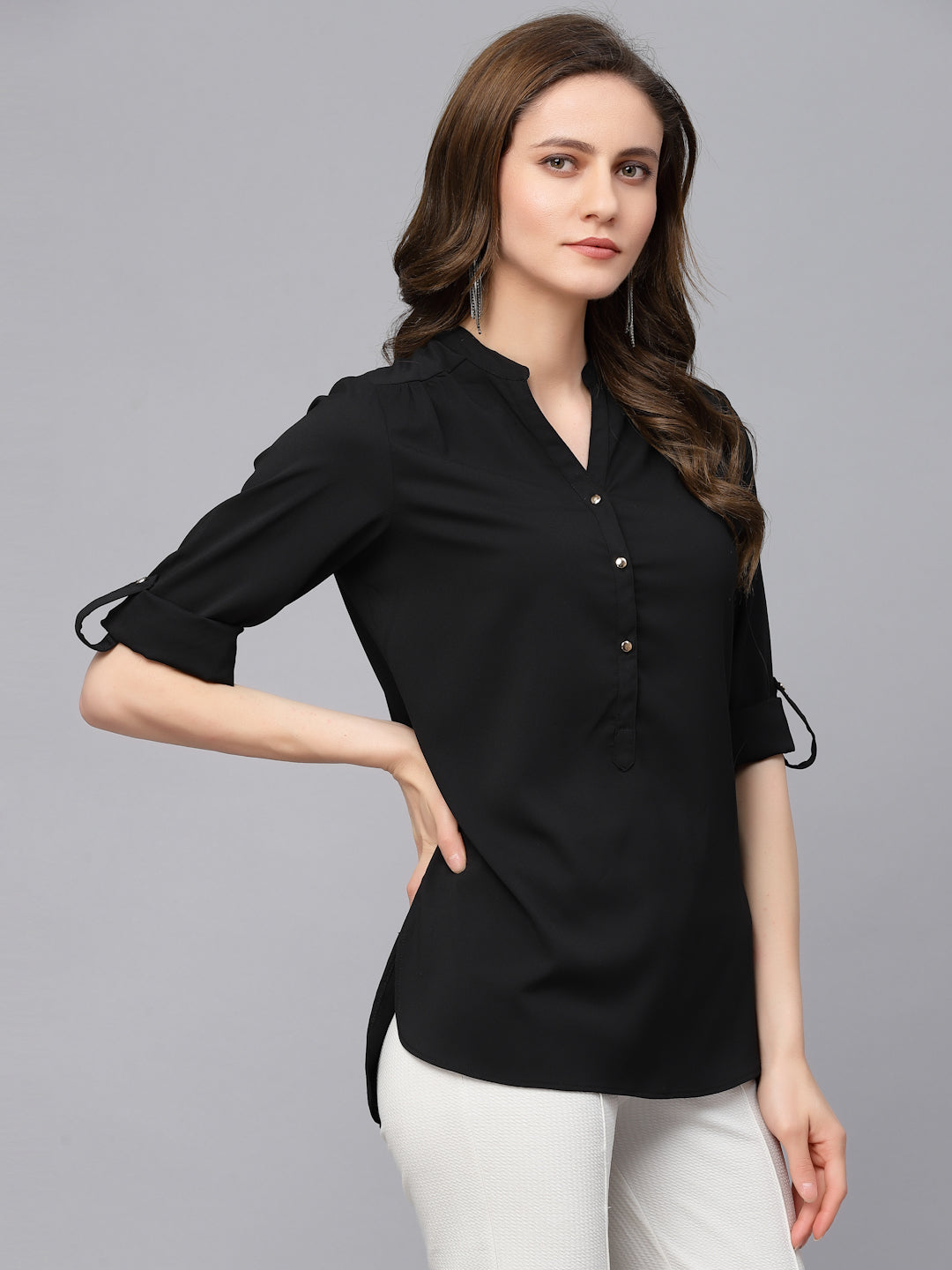 Gipsy Black Georgette Tunic