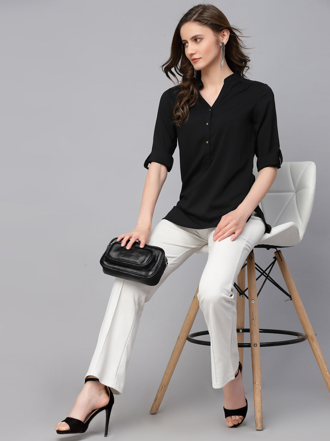 Gipsy Black Georgette Tunic