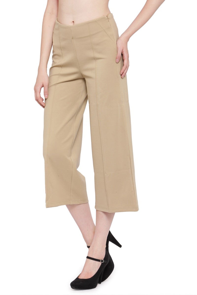 Womens Solid Culottes