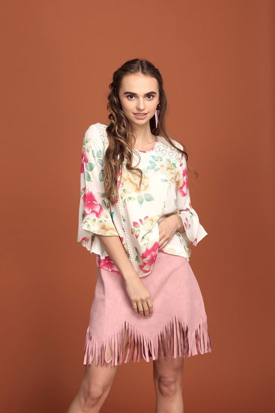 Serene white lace top