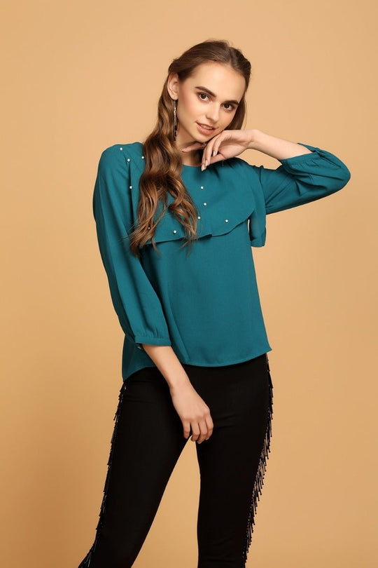 Minimal Jade Green Top