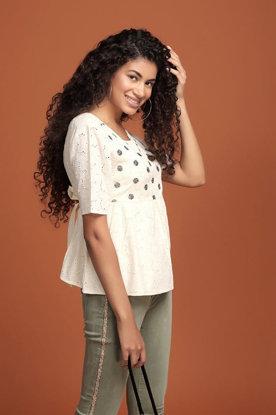 Cloud Hue Embellished Top