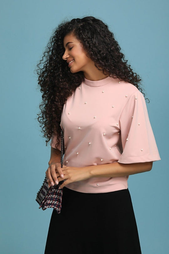 Elegant Dusky Pink Top