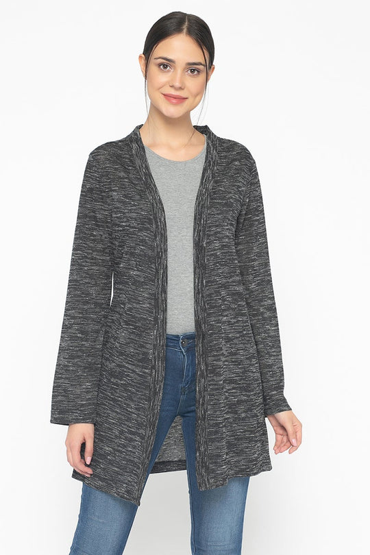 Grey Long Length Solid Acrylic Shrug