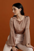 Eccentric Satin Bell Sleeves Top