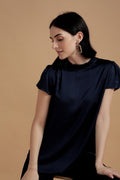 Gracious Satin Navy Top