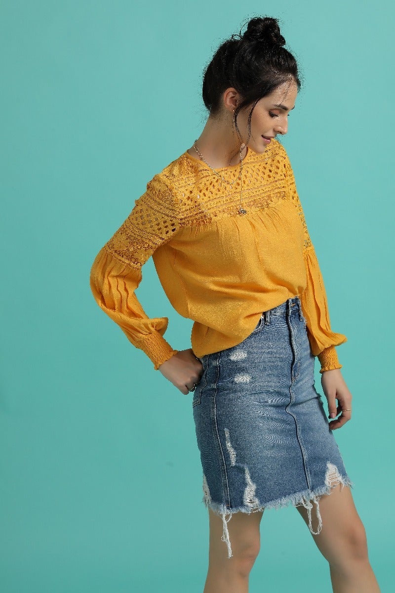 Sunny Side Up Cutwork Top