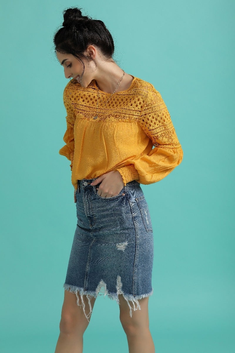 Sunny Side Up Cutwork Top