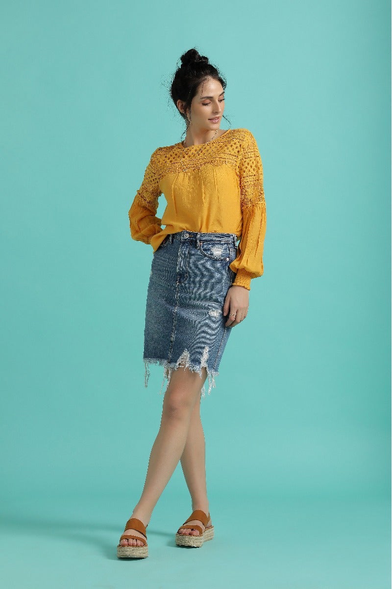 Sunny Side Up Cutwork Top