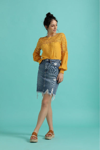 Sunny Side Up Cutwork Top