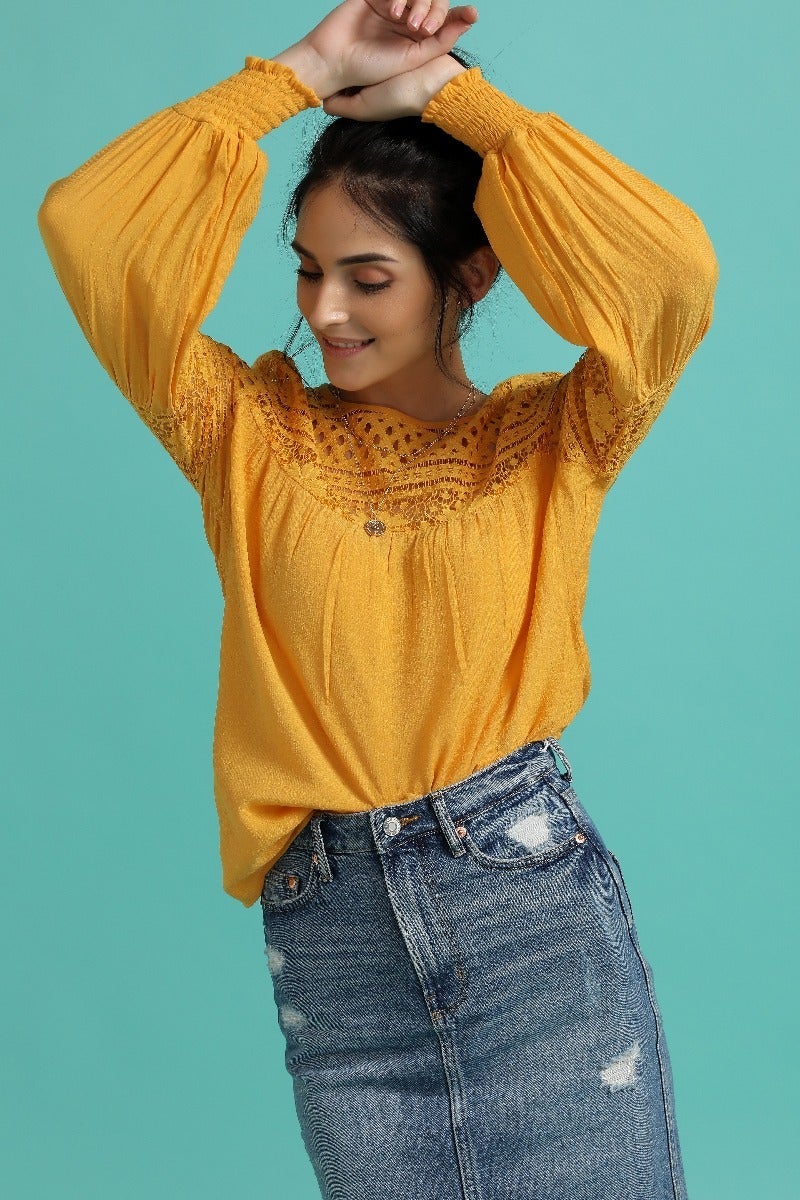 Sunny Side Up Cutwork Top
