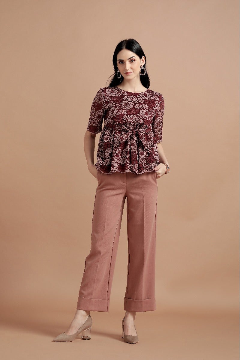 Gipsy Wine Polyster Top
