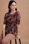 Gipsy Wine Polyster Top