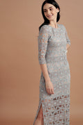 Exotic Blue Lace Dress