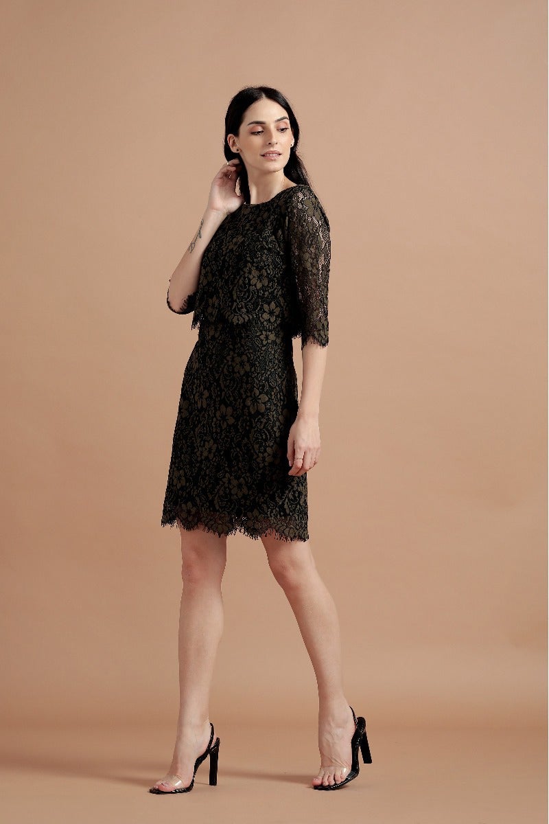 Luxurious Jacquard Lace Dress