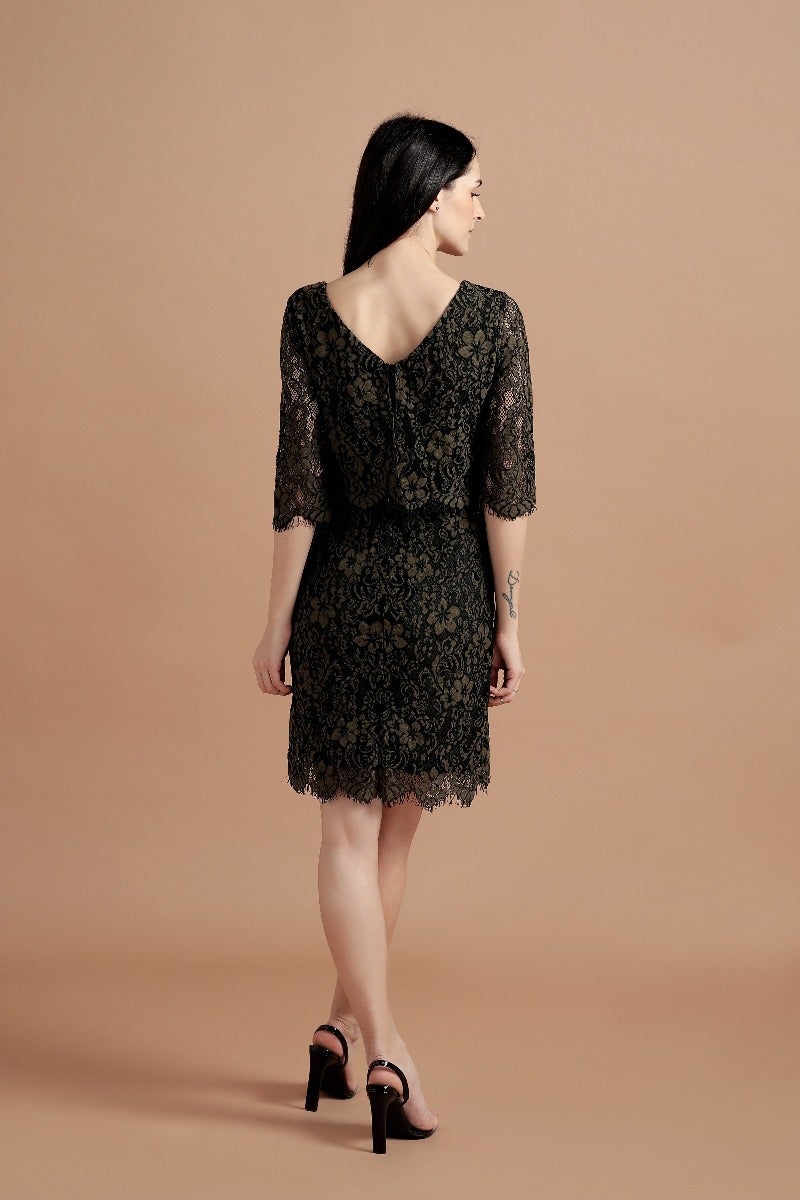 Luxurious Jacquard Lace Dress