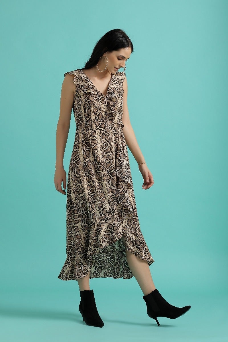 Bold Snake Effect Dress