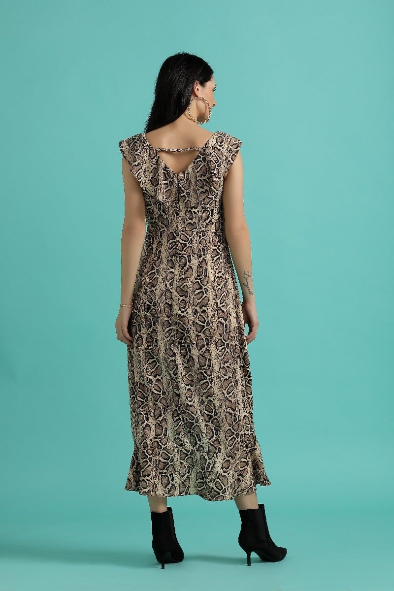 Bold Snake Effect Dress