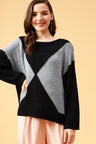 Gipsy Black Abstract Acrylic Sweater