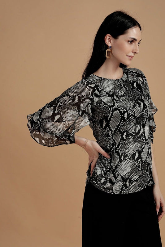 Majestic Animal Print Top