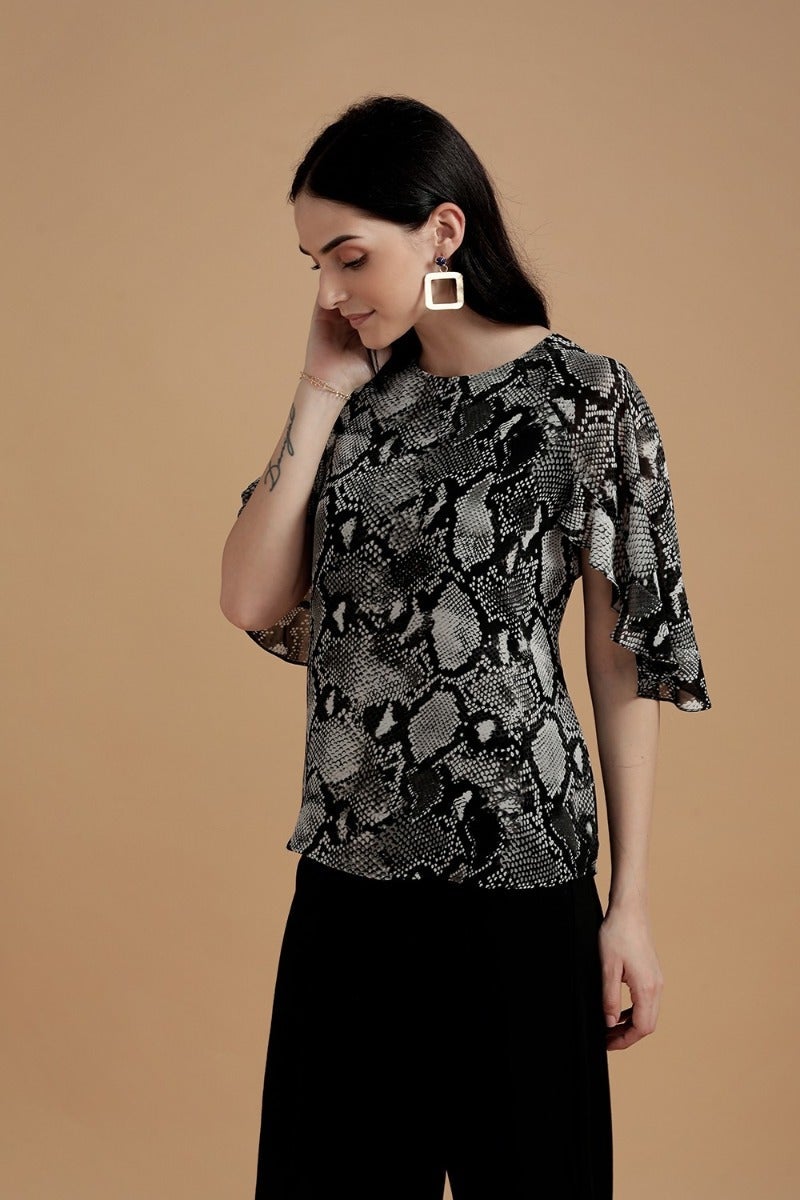 Majestic Animal Print Top