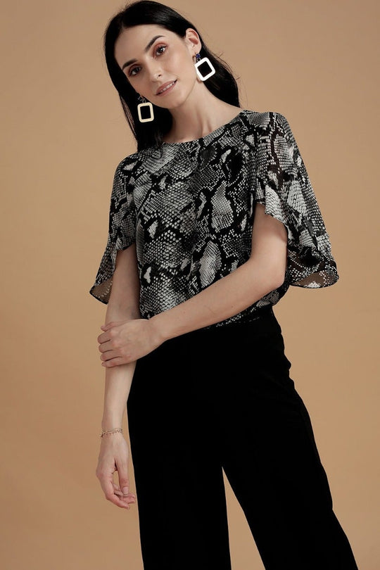 Majestic Animal Print Top