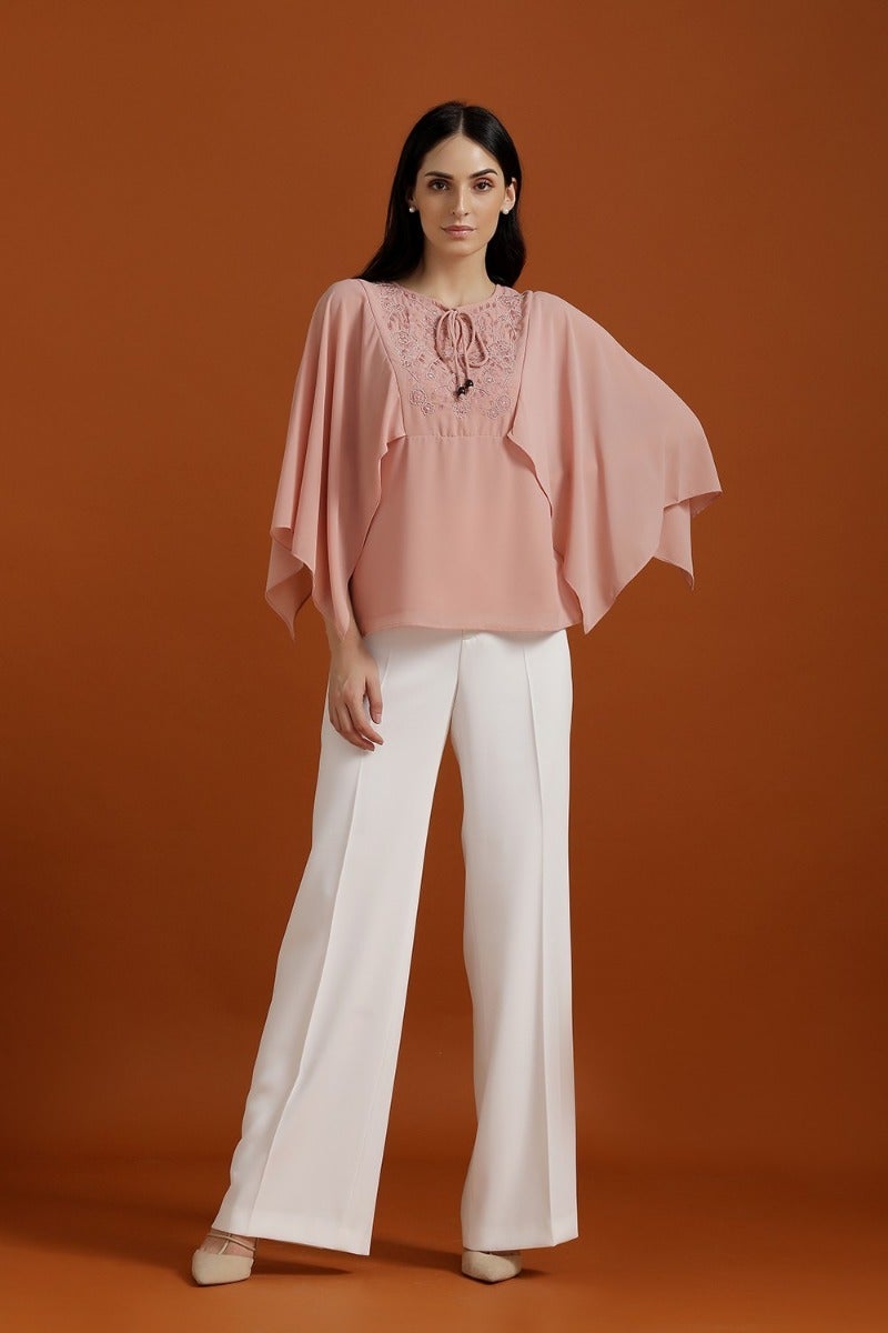 Blush Pink Beaded Top