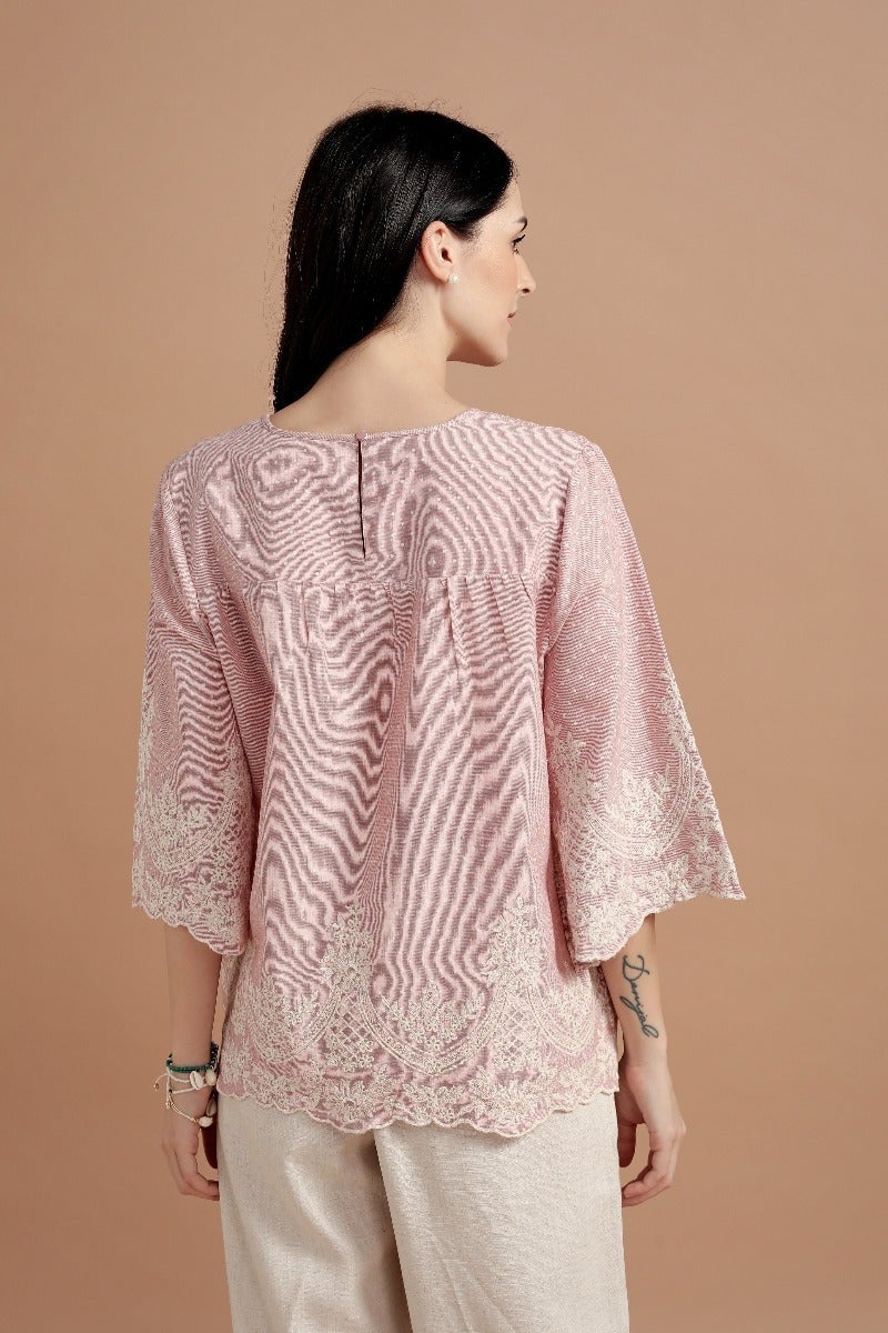 Polka Dot Schiffli Embroidery Top