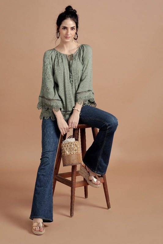 Richly Raglan Lace Tunic