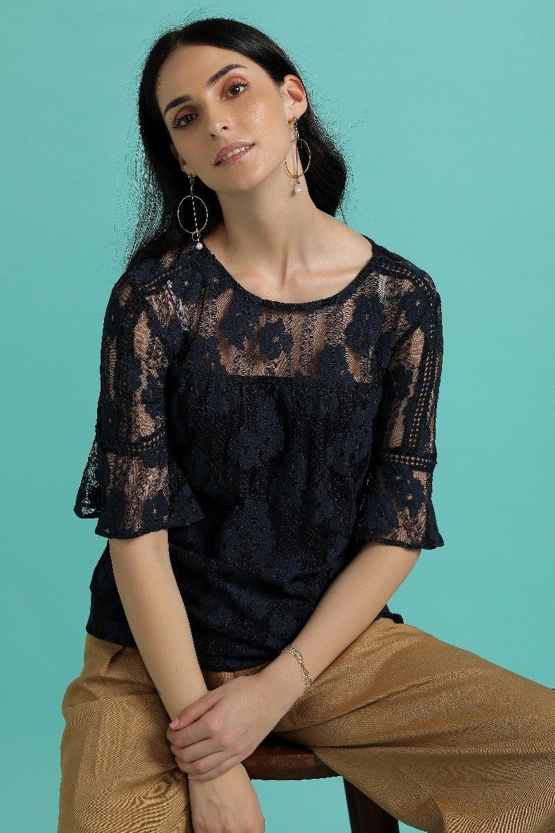 Classy Sheer Lace Top