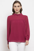 Gipsy Rasberry Embellished Georgette Top