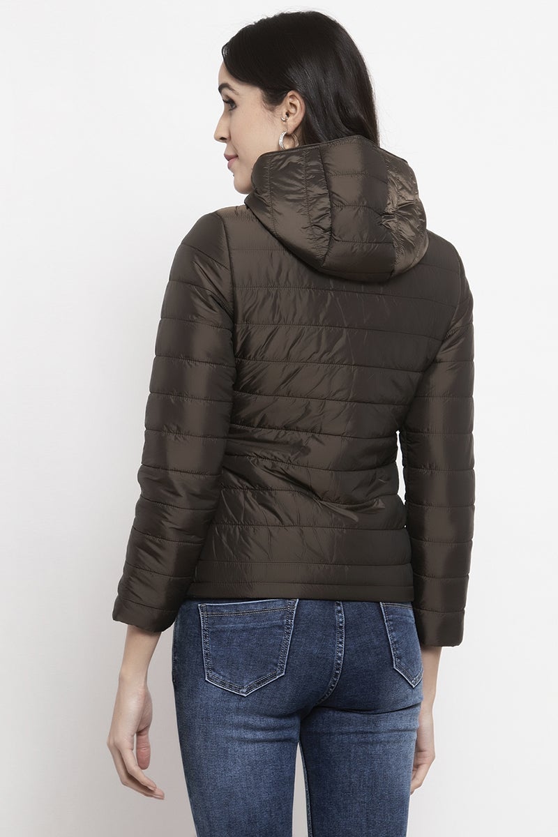 Gipsy Copper Solid Polyester Hoodie Jacket