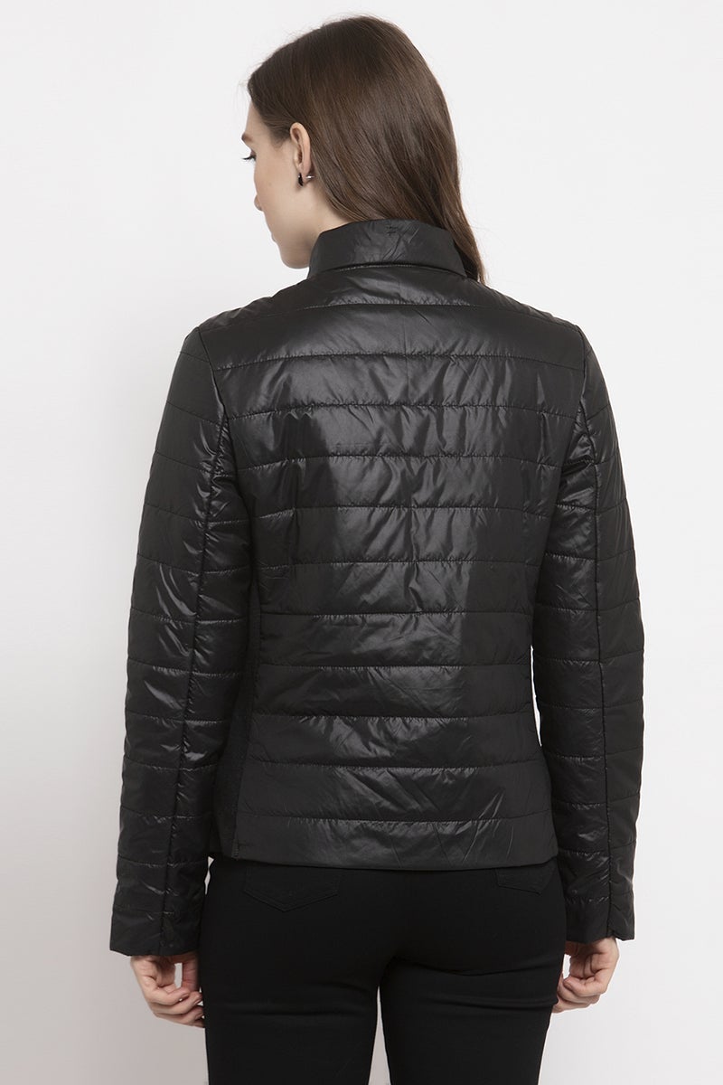 Gipsy Black Solid Polyester Jacket