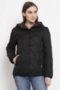 Gipsy Black Solid Polyester Jacket