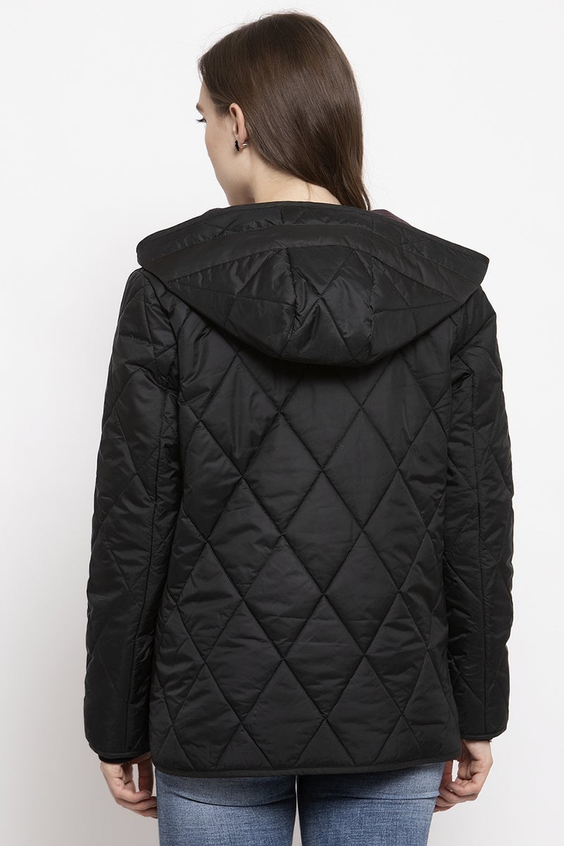 Gipsy Black Solid Polyester Jacket