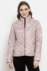 Gipsy Pink Self Designed Polyester/Faux Fur Jacket