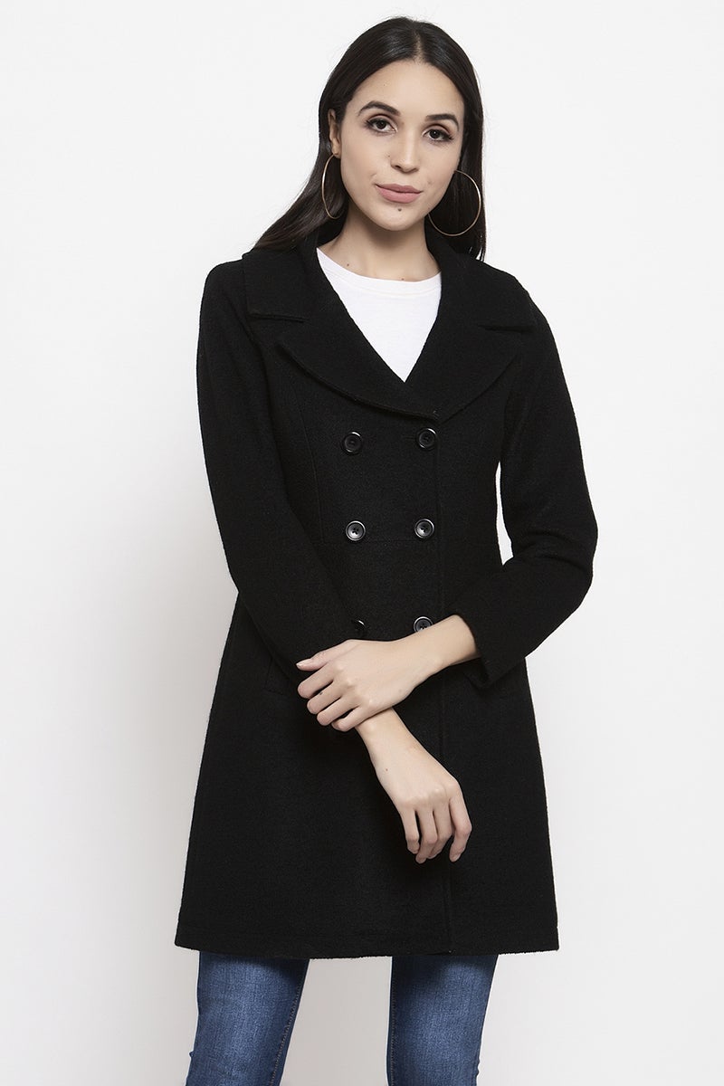 Gipsy Black Solid Polyester Jacket
