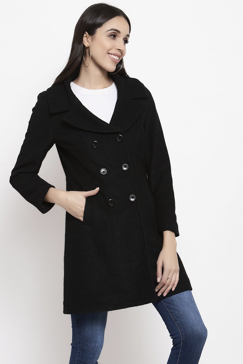 Gipsy Black Solid Polyester Jacket