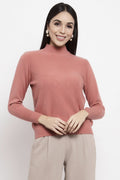 Gipsy Brick Color Solid Acrylic Sweater