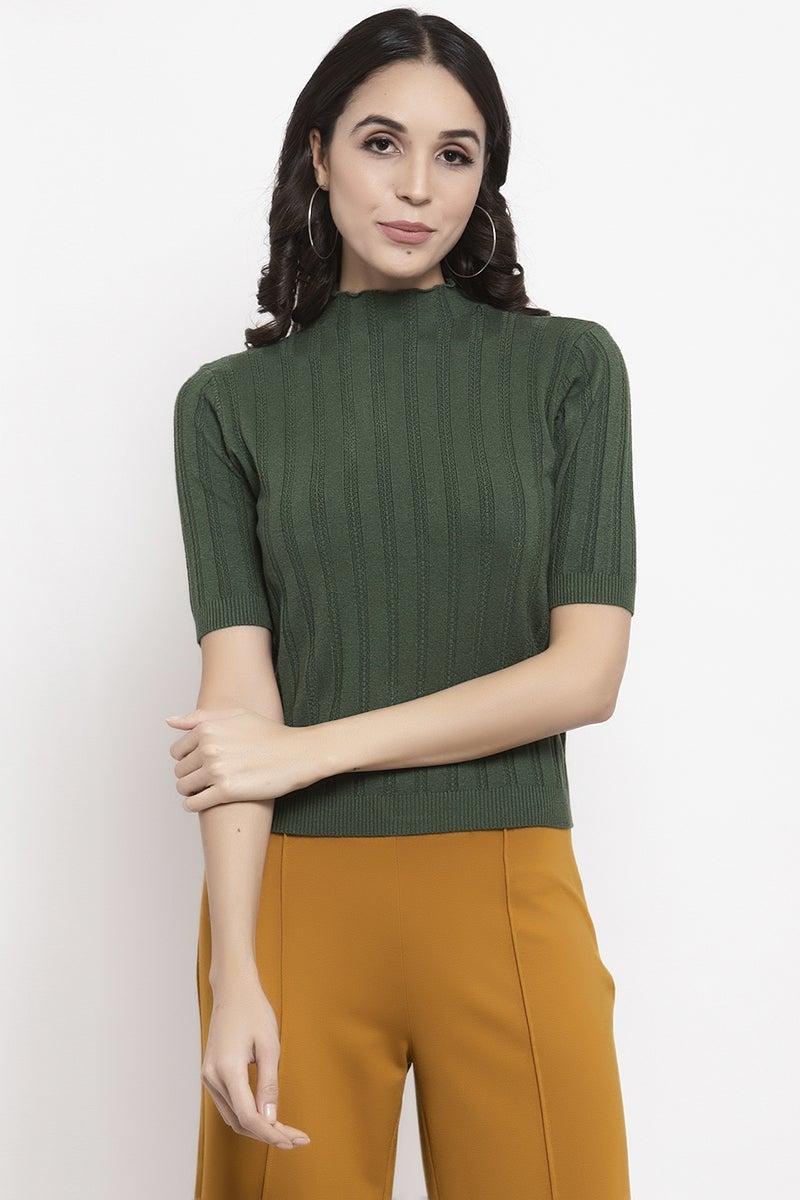 Gipsy Olive Self Designed Acrylic Sweater