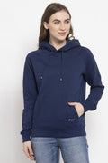 Gipsy Blue Sequined Cotton Blend Sweatshirt