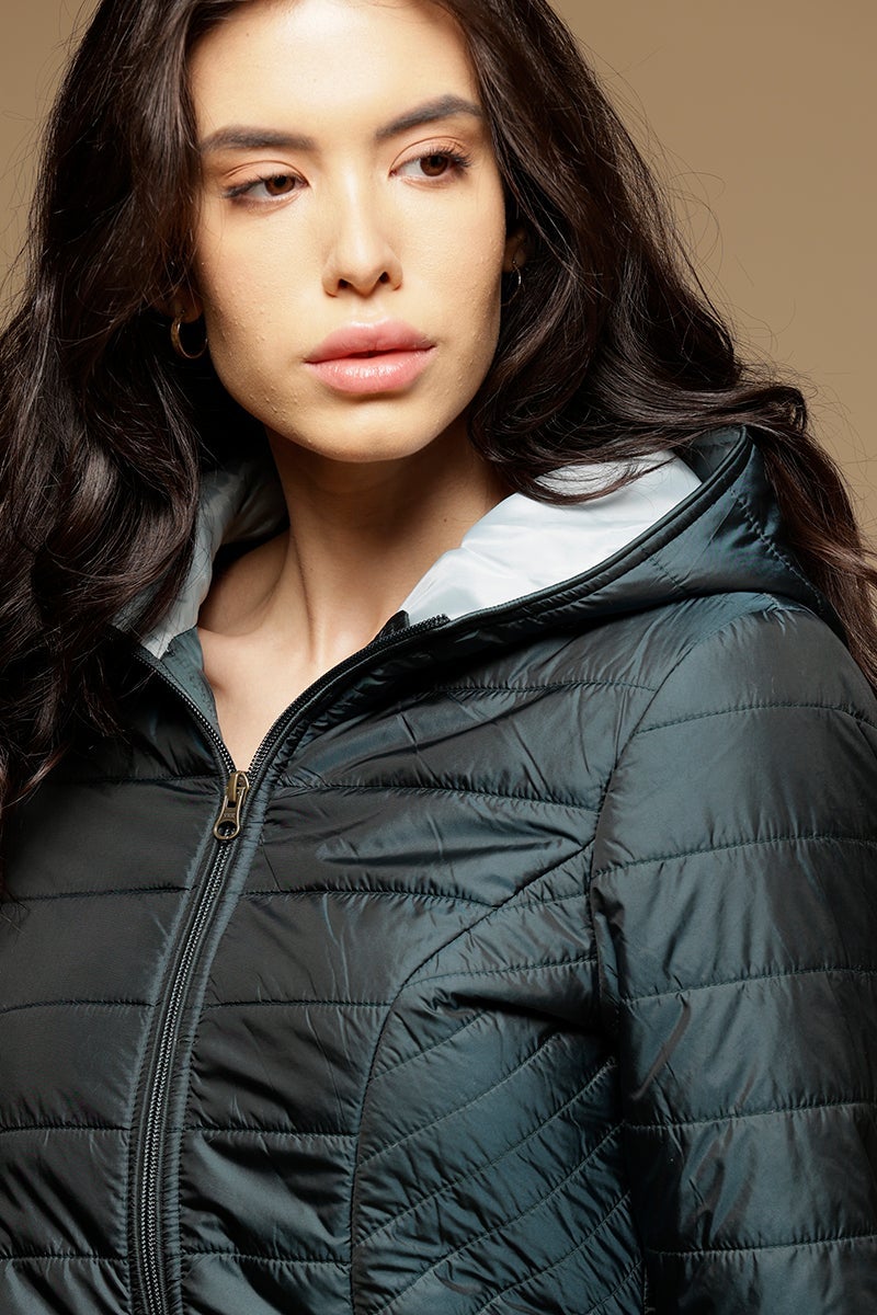 Bottle Green Regular Length Full Sleeves Hoodies Polyester Jacket