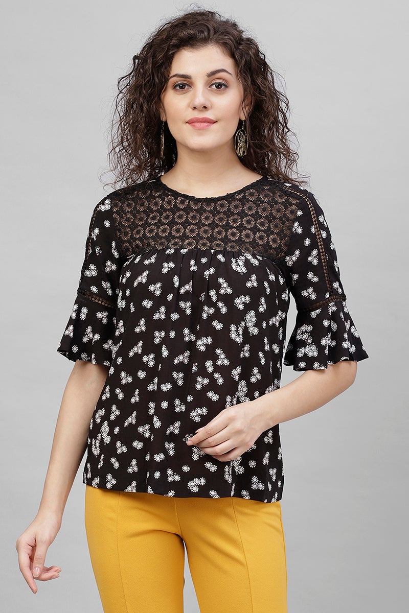 Gipsy Black Polyster Top