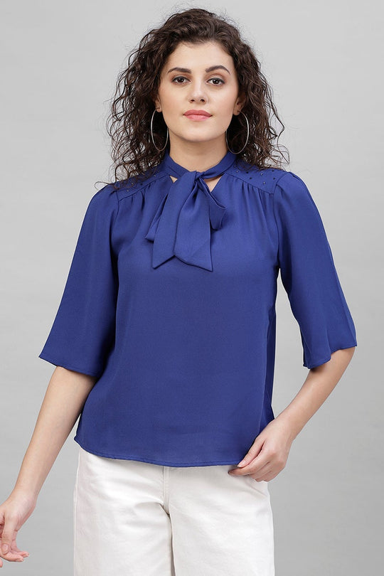 Gipsy Royal Blue Polyster Top
