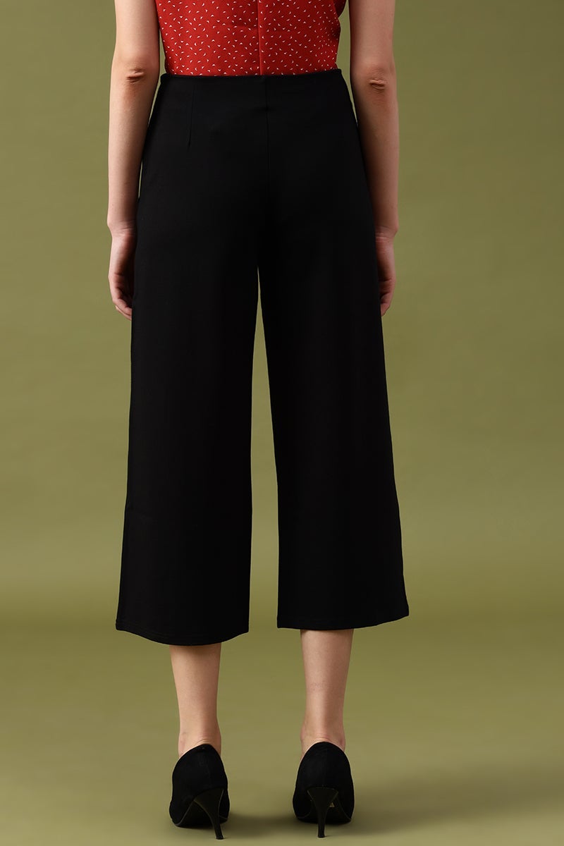 Gipsy Black Solid Pant/Trousers